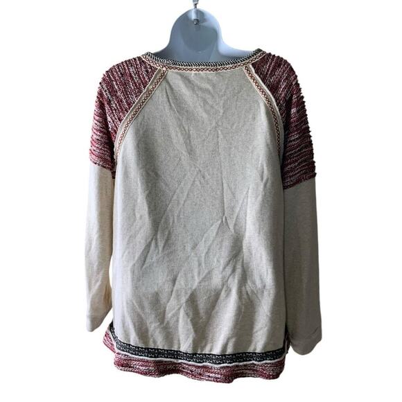 Altard State Shirt Womens Medium Long Sleeve Raglan Cut Crewneck Preppy Pullover - Picture 2 of 8